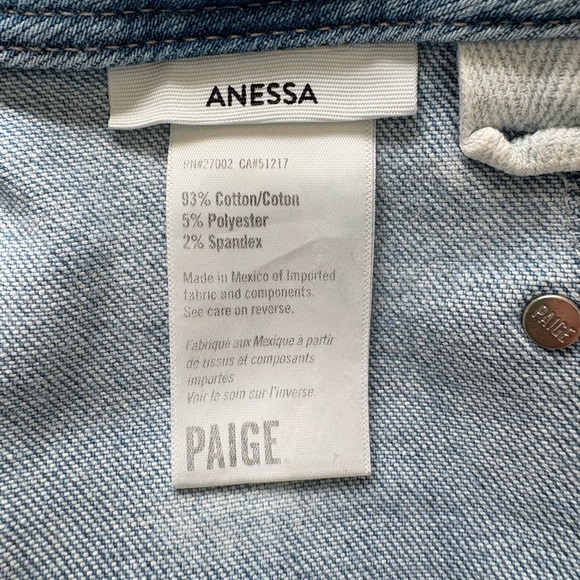 PAIGE Anessa Light Blue Wide Leg Cropped Jeans (petite length) - Picture 4 of 6